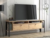 Woodn Love Atlanta Metal Ayaklı Tv Ünitesi - Atlantik Çam / Siyah - 2