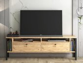 Woodn Love Atlanta Metal Ayaklı Tv Ünitesi - Atlantik Çam / Siyah - 3