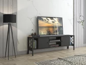 Wood'n Love Asena 160 Cm Metal Ayaklı Tv Ünitesi - Atlantik Çam / Siyah - 10