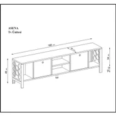 Wood'n Love Asena 160 Cm Metal Ayaklı Tv Ünitesi - Atlantik Çam / Siyah - 12