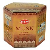 Hem Tütsü Geri Akış Şelale Misk Kokulu 40 Konik Tütsü - Musk Backflow Incense Cones - 1