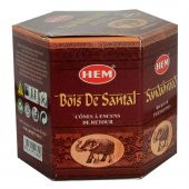 Hem Tütsü Geri Akış Şelale Sandal Ağacı Kokulu 40 Konik Tütsü - Sandalwood Backflow Incense Cones - 4