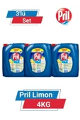 Pril Limon 4 Kg X 3 Adet Sıvı Bulaşık Deterjanı - 1