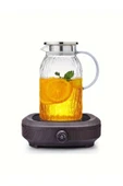 Vakumlu Çelik Kapaklı Isıya Dayanıklı Borosilikat Cam Sürahi, Süzgeçli Sürahi(1500 ml) Icejug - 1