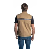 Şensel, Reflektörlü Çok Cepli Yelek Bej-Siyah -118E1557- - 2