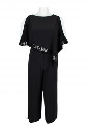 Siyah Mat Jersey Capelet Rahat KesimTulum - 4