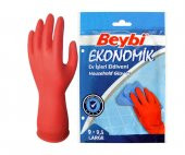 Beybi Bulaşık Eldiveni Ekonomik 9-9,5 Large Beden - Kırmızı - 1