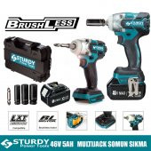 Sturdy Power Tools Brushless DC Motor 46 Volt 5.0 Ah Darbeli Somun Sıkma & Vidalama Özelliği - 1