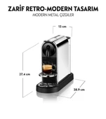 Nespresso D140 Citiz Kapsüllü Kahve Makinesi Platinium Metalik - 3
