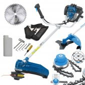 Deko GT5200-R Yan Tipi Benzinli Motorlu Tırpan Ot Çim Çayır Biçme Kesme Makinesi + Canavar Başlık - 1