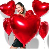Büyük Kırmızı Kalp Balon 14 Şubat Sevgililer Günü Aşk Balonları - 3