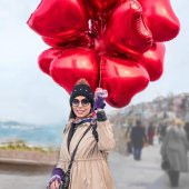 Büyük Kırmızı Kalp Balon 14 Şubat Sevgililer Günü Aşk Balonları - 5