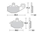 Kawasaki ZX6R Ninja 600 (1995-2016) Sinterli Arka Fren Balatası - 2