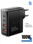 Bt-03 100w 3 Port Usb Type-c Hızlı Şarj Adaptörü - 1