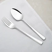 Nehir Deniz Sade 6 Kişilik 30 Parça Çatal Kaşık Takımı (Bıçaksız) thumbnail 1