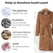 Gardırop İçi Askılık yuvalı 60x180cm Kuru temizleme - Dolap içi ŞEFFAF saklama NaYLoNu (10adet) thumbnail 1