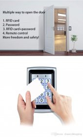 RFID Şifreli Kapı Kilidi -Metal Kasa Kartlı Geçiş Sistemi SET - 10