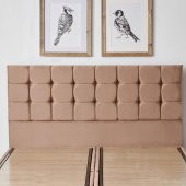 Niron Rama Baza ve Başlık Seti 180x200 cm Çift Kişilik Sütlü Kahve Kumaş Baza ve Başlığı Soho Kumaş - 11
