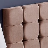 Niron  Rama Çift Kişilik Yatak Başlığı - 140 cm Sütlü Kahve Kumaş Başlık - 3