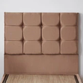 Rama Tek Kişilik Yatak Başlığı - 90 cm Sütlü Kahve Kumaş Başlık - 6