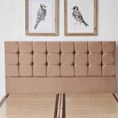 Niron  Rama Çift Kişilik Yatak Başlığı - 180 cm Sütlü Kahve Kumaş Başlık - 7