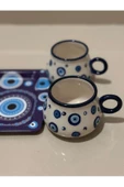 Seramik Nazar Boncuk Bombeli Kupa/Mug - 1 Adet - 6