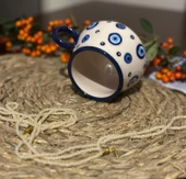 Seramik Nazar Boncuk Bombeli Kupa/Mug - 1 Adet - 4