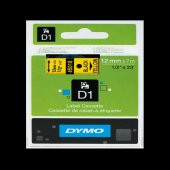 Dymo D1 Şerit Standart 12 MMx7 MT Sarı Üzerine Siyah 45018 S0720580 - 1