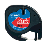 Dymo Letratag Şerit Plastik 12MMx4 MT Kırmızı 91203 - 1