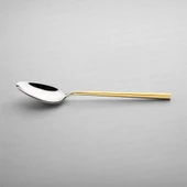 Nehir Gloria Altın Sade 6 Kişilik 36 Parça Çatal Kaşık Bıçak Takımı thumbnail 3