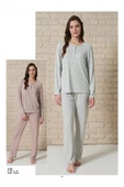 Pijadore Kadın Viskon Uzun Kollu Pijama Takımı 1725 - 6