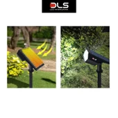 Güneş Enerjili 25 Watt Yeşil Işık Çim, Çiçek, Bahçe, Ağaç Solar Aydınlatma Armatürü - 6
