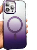 iphone 15 Pro Kılıf Magsafe uyumlu Renk geçişli Darbe emici Kapak - 1