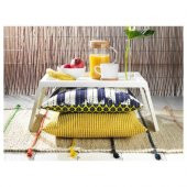 IKEA KLIPSK 56x36x26 CM YATAK KOLTUK TEPSİSİ BEYAZ KATLANABİLİR AYAKLAR - 5
