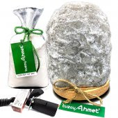 Tuzcu Ahmet 9-10 Kg Doğal Çankırı Tuz Lambası 1 Kg Kaya Tuzu Hediyeli - 1