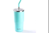 Tantitoni Mavi 2 Fonk. Çift Katmanlı Pipetli Termos Bardak 700 ml - 1