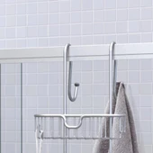 Primanova İkili Alüminyum Duşakabin Askılı Banyo Rafı N45 - 2
