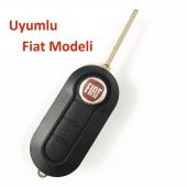 Fiat 500 Punto Doblo Panda Bravo Combo Silikon Anahtar Kılıfı - 2