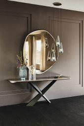 Dekoratif Bronz Duvar Aynası Bizoteli 60x60 cm 4 mm Flotal Ayna - 1
