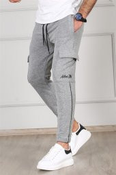 Madmext Gri Cepli Erkek Eşofman 4828 - 1