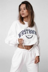 Mad Girls Beyaz Kadın Eşofman Takım MG835 - 3