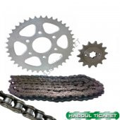 HSGL MOTORSİKLET BAJAJ PULSAR ÖN ARKA DİŞLİ VE ORİNGLİ ZİNCİR SET - 3