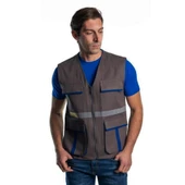 Şensel, Reflektörlü Yelek, Gri-Saks -118E3696- İş Yeleği-Vest - 1