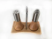 ULTRAFORM AHŞAP STANDLI TUZLUK VE BİBERLİK SETİ 12 CM - 2