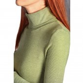 Marcatella Kadın Yeşil Boğazlı Basic Triko Body - 1