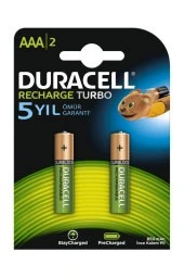 Duracell Şarjlı İnce Kalem Pil (AAA) 900 MAH 2 Lİ - 1