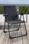 Leva Lüks Katlanır Sandalye Metal Ayaklı Siyah - 3