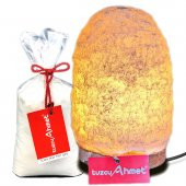 Tuzcu Ahmet Beyaz Tuzdan Yapılmış 4-5 kg Tuz Lamba Kaya Tuzu Hediyeli - 1
