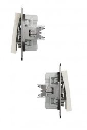 Schneider Asfora Krem Anahtar - Çerçeveli thumbnail 3