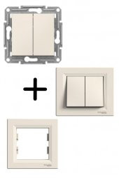 Schneider Asfora Krem Vavien+ Vavien Çerçeveli - 1
